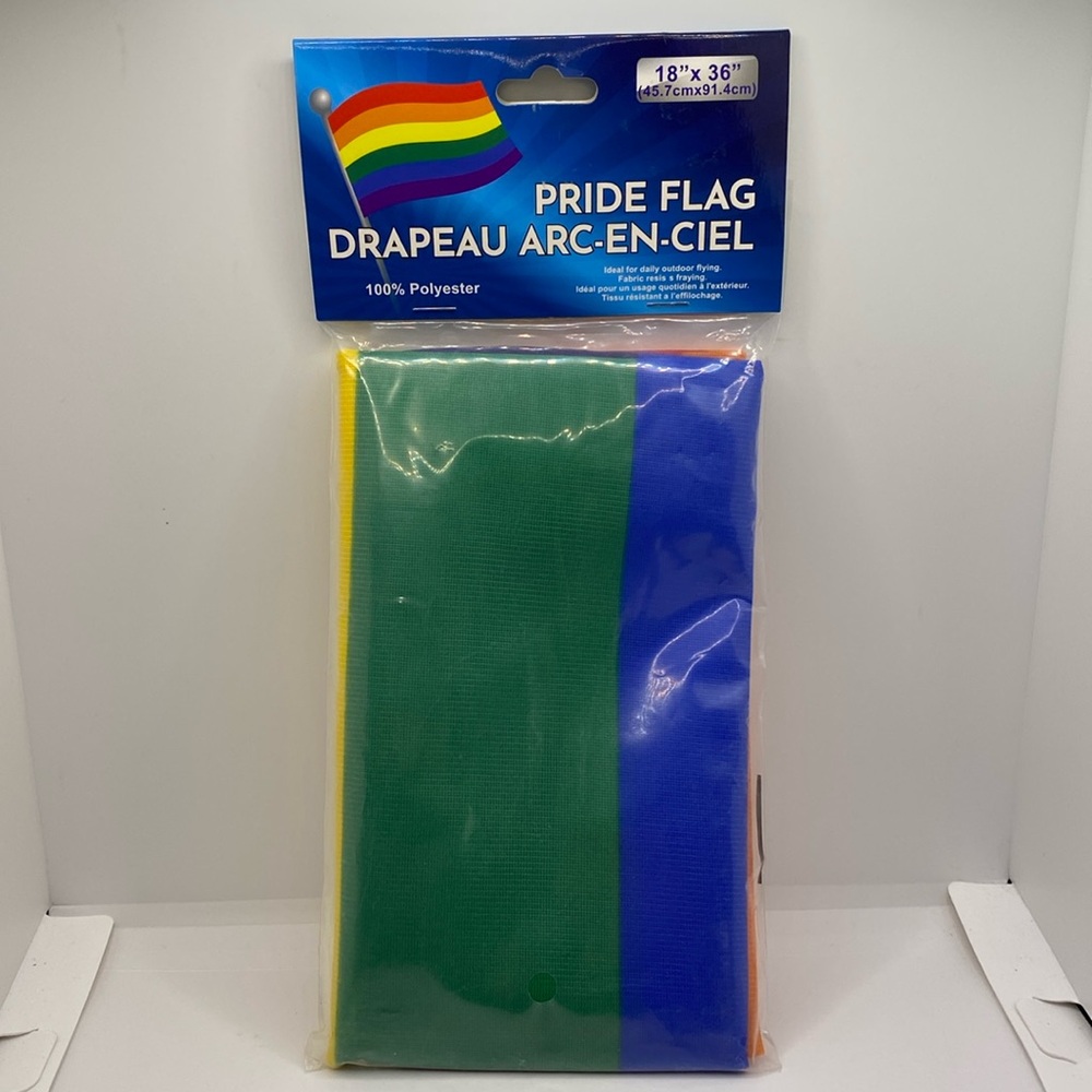 Pride Flag 18” x 36” Rainbow Indoor Outdoor Gay Lesbian Transgender